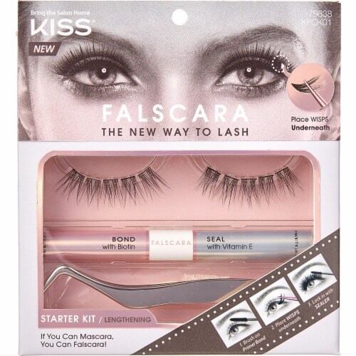 Kiss Falscara False Eyelashes Starter Kit Perspective: front