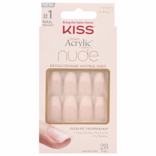 Kiss® Salon Acrylic™ French Nude Medium Nail Kit - Leilani Perspective: front