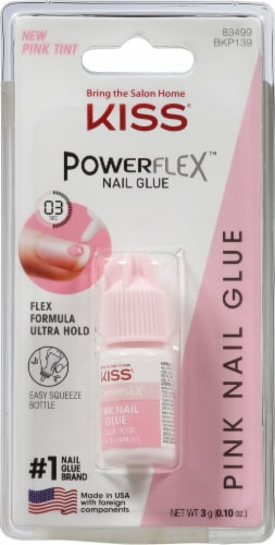 Kiss® Powerflex Pink Nail Glue Perspective: front