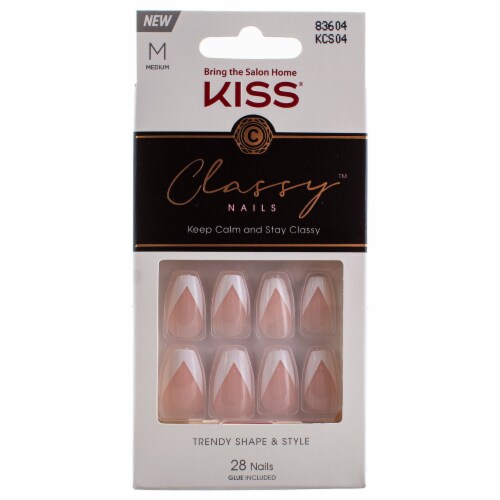 KISS Classy False Nails Medium French Perspective: front