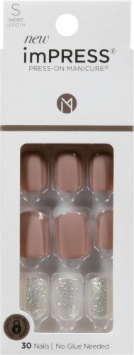 Kiss imPRESS® Short One More Chance Press-On Manicure Nails Perspective: front