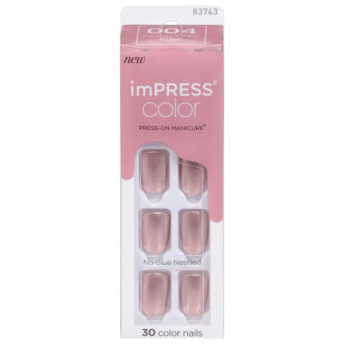 imPress® Color Paralyzed Pink Press-On Manicure Perspective: front
