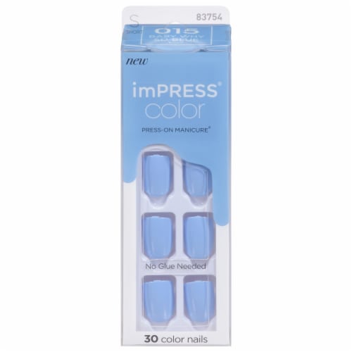 Kiss imPRESS® Press-on Manicure® - Baby Why So Blue Perspective: front