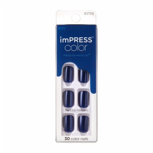 imPress® Color Never Too Navy Press-On Manicure Perspective: front