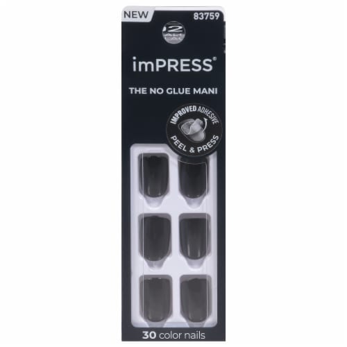 Kiss imPRESS® Color Nails - All Black Perspective: front