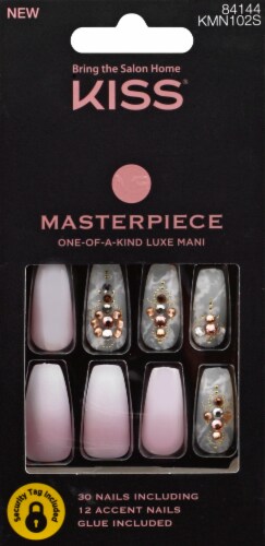 Kiss Masterpiece Roses and Gold Press On Nails, 1 ct - Kroger