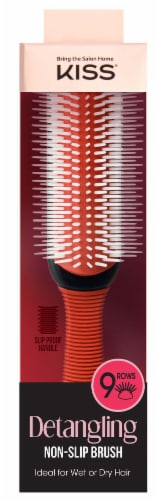 Kiss Detangling Non-Slip Hair Brush Perspective: front