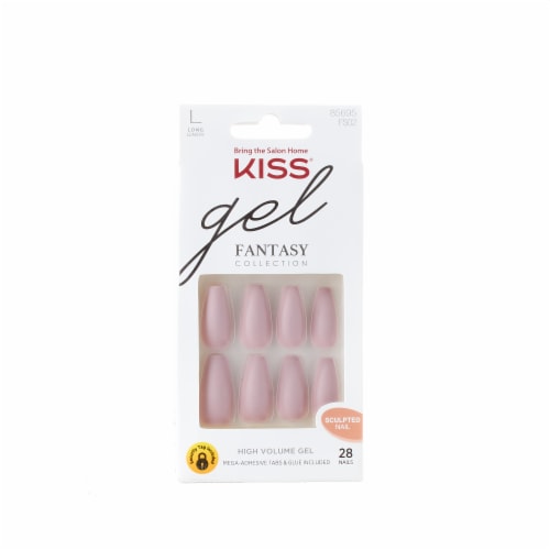 Kiss Gel Fantasy Collection Lucku Long Sculpted Nails Perspective: front