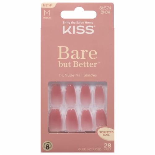 Kiss Bare But Better Nails - Nude Nude, 28 ct Kroger