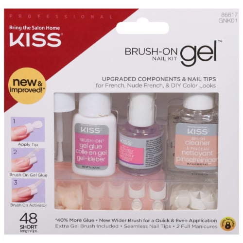 KISS® Brush-On Gel Nail Kit, 1 ct - Fred Meyer