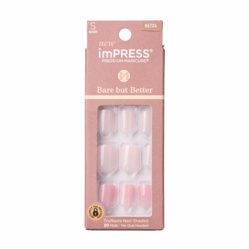Kiss imPRESS® Short Effortless Finish Manicure Nails Perspective: front