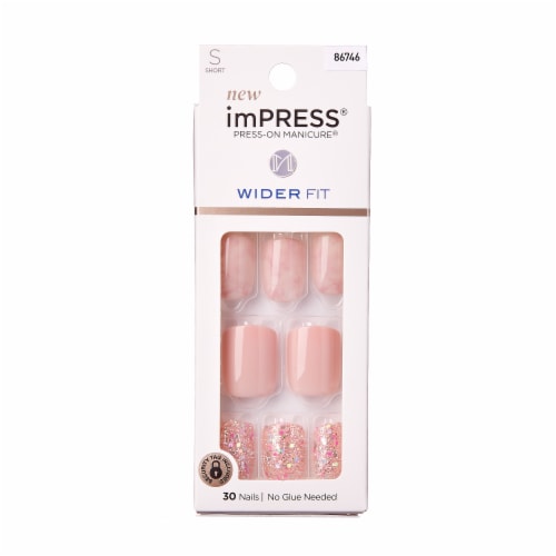 Kiss imPRESS® Wide Short Just A Dream Press-On Manicure Nails, 30