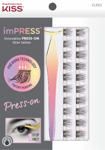 Kiss® imPRESS® Innovative Kit 01 Press on False Eye Lashes, 1 ct
