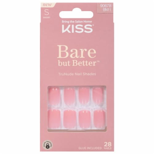 Kiss® Bare-But-Better So Natural Short Nails Perspective: front