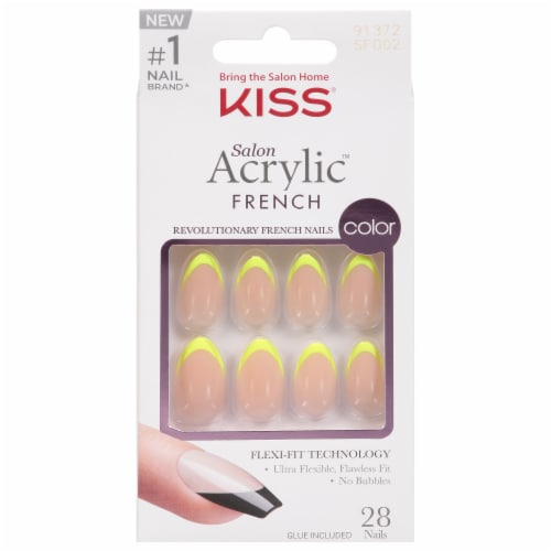 Kiss® Salon Acrylic™ French Color Nails Perspective: front