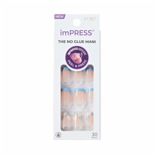 Kiss® imPRESS No Glue French Mani Press-On Nails - Snooze Perspective: front