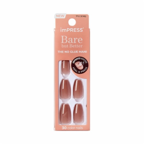 KISS® imPress® Bare But Better No-Glue Press On Nails - Flare Perspective: front