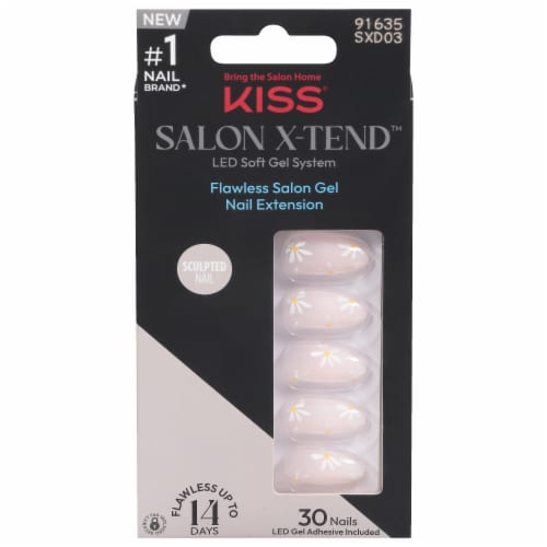 Kiss® Salon X-tend Flawless Salon Gel Sculpted Nail Extension Perspective: front