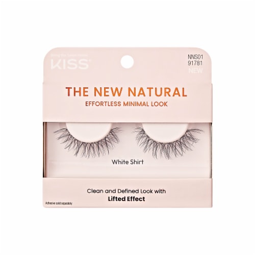 KISS The New Natural, False Eyelashes, White Shirt, 12 mm, 1 Pair Perspective: front
