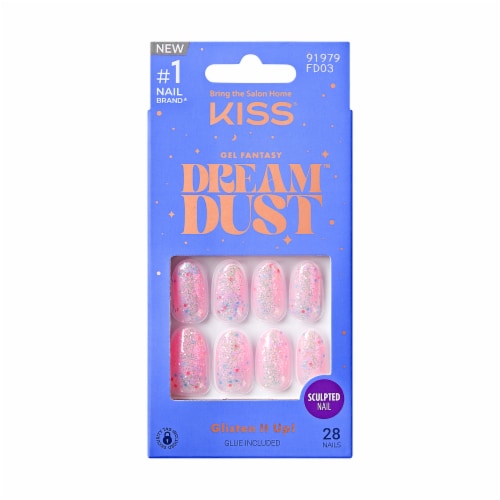 KISS® Gel Fantasy Dreamdust™ Press-On Nails - Diamonds 4 Me Perspective: front