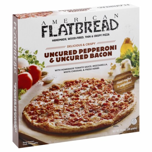 American Flatbread® Cured Pepperoni and Bacon Pizza Perspective: front