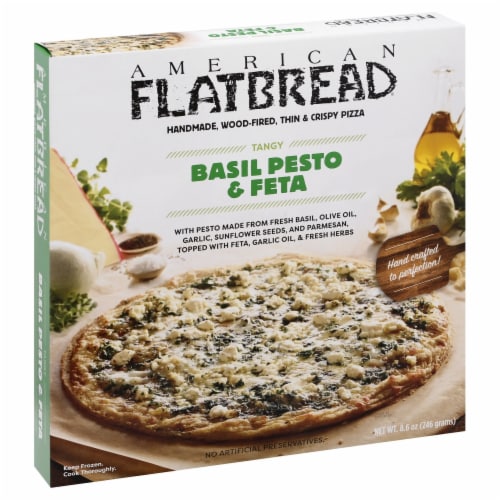 American Flatbread Basil Pesto & Feta Frozen Pizza Perspective: front