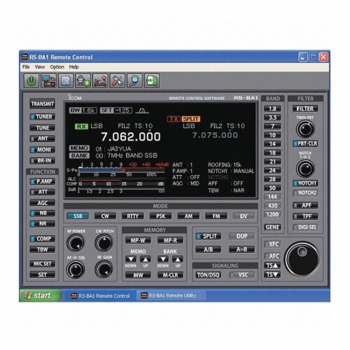 Icom Software,7 in L x 7 1/4 in W  RS-BA1 V2 22 Perspective: front