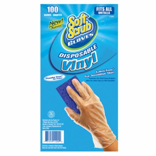 Big Time Products 11200-16 100 Count Disposable Vinyl Gloves Perspective: front