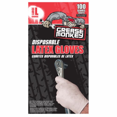 Grease Monkey Nitrile Disposable Gloves (100-Pack) - Size Large