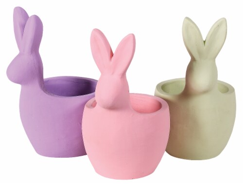 Hill's Imports Inc. Cement Rabbit Planter - Assorted Perspective: front