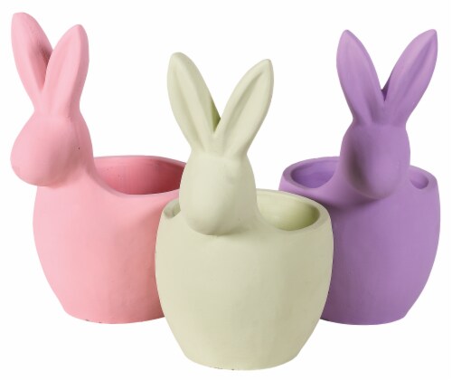 Hill's Imports Inc. Cement Rabbit Planter - Assorted Perspective: front