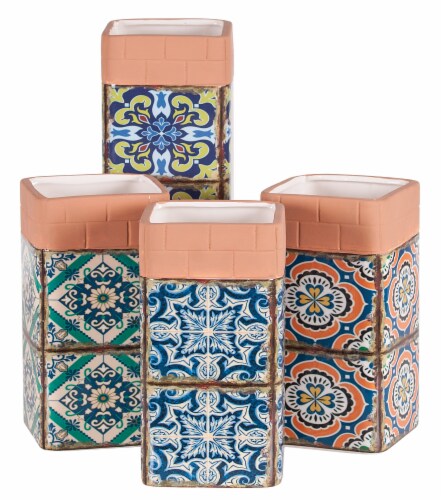 Hill's Imports Inc. Rectangular Lisbon Pottery Vase - Assorted Perspective: front