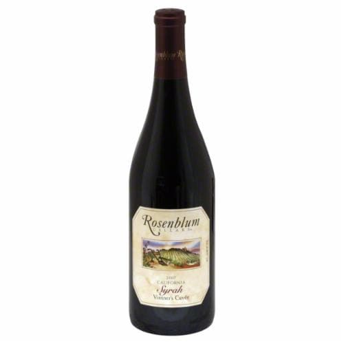 Rosenblum Cellars Vintners Cuvee Syrah Perspective: front