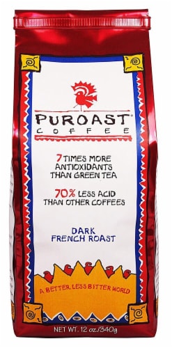 Puroast Coffee Dark French Roast Coffee Perspective: front