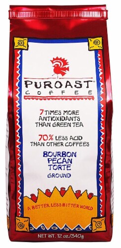 Puroast Bourbon Pecan Torte Whole Bean Coffee Perspective: front