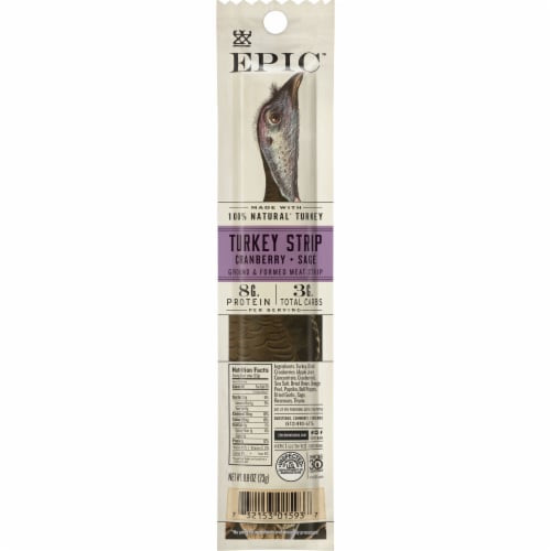 EPIC Provisions Cranberry & Sage Turkey Strips Perspective: front