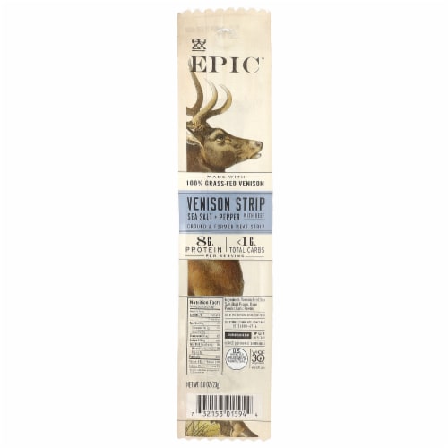 EPIC Venison & Beef Strip Grass Fed Keto Friendly Perspective: front