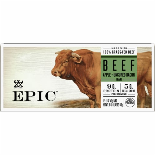 Beef, Apple & Bacon Bar - Protein Meat Bars - EPIC