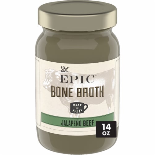 EPIC™ Artisanal Jalapeno Sea Salt Beef Bone Broth Perspective: front