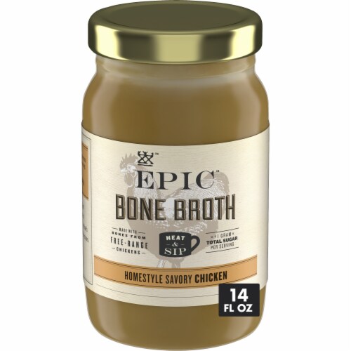EPIC Homestyle Savory Chicken Bone Broth Perspective: front