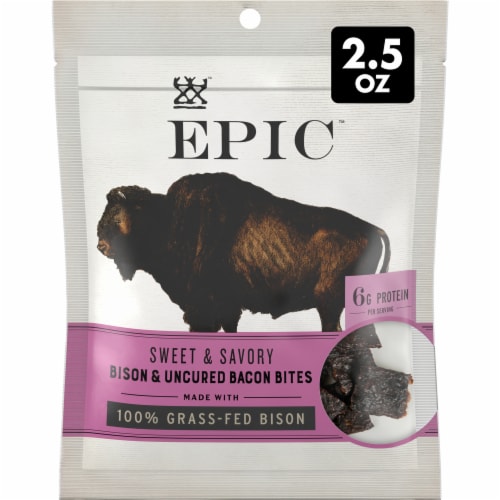 1 New EPIC Bar Bison Uncured Bacon Cranberry Bar Grass-Fed Paleo