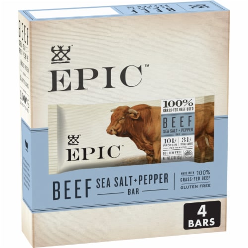 EPIC Sea Salt Pepper Beef Bars, 4 ct / 1.3 oz - Smith's Food and Drug