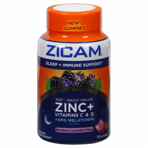 Zicam Sleep + Immune Support Gummies Perspective: front