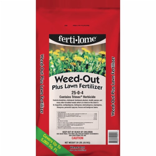 Fertilome WeedOut 20 Lb. 5000 Sq. Ft. 2504 Lawn Fertilizer with Weed Killer, 1 Ralphs