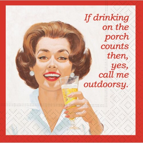 Design Design Call Me Outdoorsy Cocktail Paper Napkins Perspective: front
