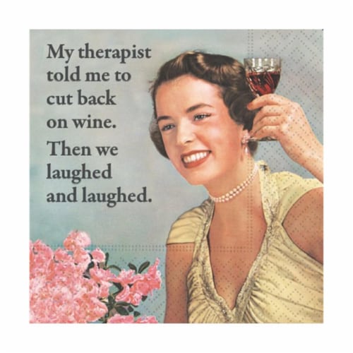 Design Design Therapist Joke Cocktail Napkin Perspective: front