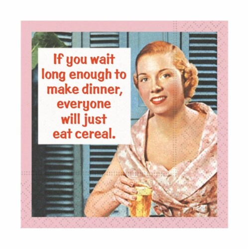 Design Design DESIGN62410062 Everyone Will Just Eat Ceral Cocktail Napkin Perspective: front