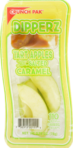 Crunch Pak Dipperz Tart Apples and Salted Caramel Perspective: front