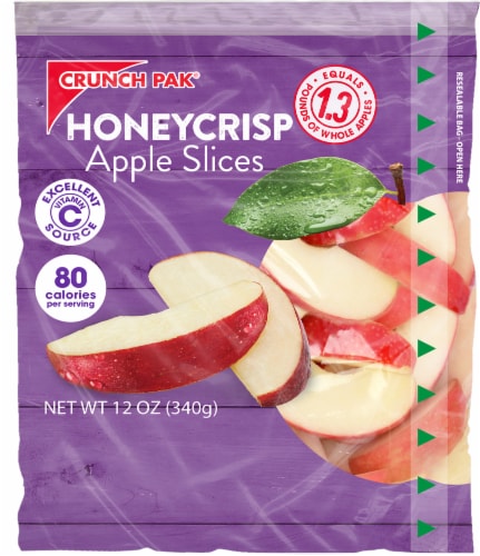 Crunch Pak Fresh Sweet Apple Slices, Family Size, 14 oz Resealable Bag