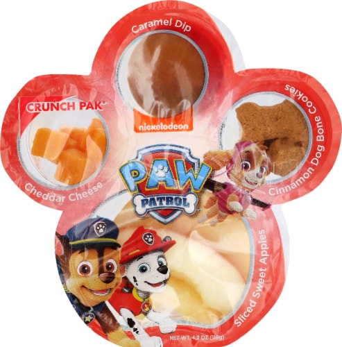 Crunch Pak Paw Patrol Apple Cheese Caramel & Cookies Snack Pack Perspective: front